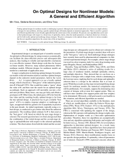 On Optimal Designs for Nonlinear Models