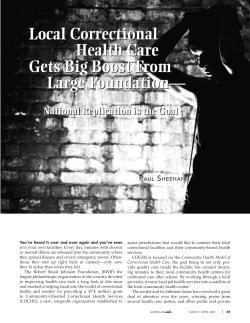 Local Correctional Health Care Gets Big Boost From Larg