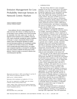 Decentralized Emission Management for Low Probability of Intercept