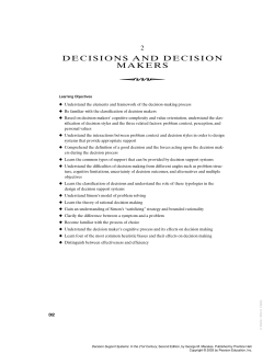 decisions and decision makers