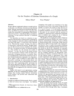 On the Number of Eulerian Orientations of a Graph Abstract We give