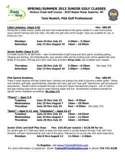 hickory creek summer 2012 adult golf classes