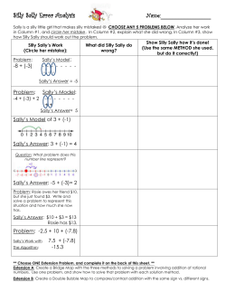 Sally`s Answer - Cobb Learning
