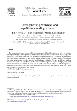 Heterogeneous preferences and equilibrium trading