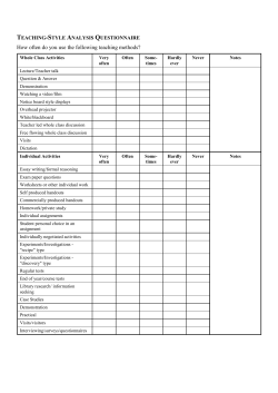 Topic: The College as an Inclusive Learning Environment