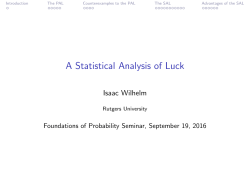 A Statistical Analysis of Luck