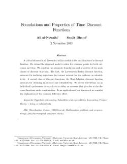 Foundations and Properties of Time Discount Functions