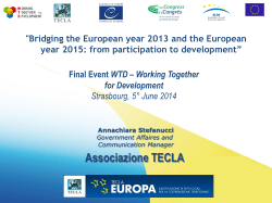 Presentazione di PowerPoint - European Association for Local