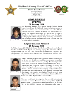 NEWS RELEASE UPDATE 30 January 2014 On Thursday, January