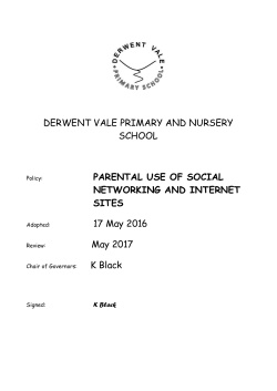 Model social network policy - Derwent Vale Primary School