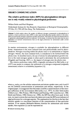 The relative preference index (RPI) for phytoplankton nitrogen use is