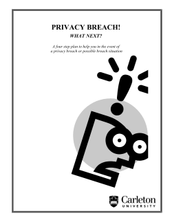 privacy breach incident plan