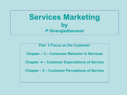 3 Consumer Behavior in Services