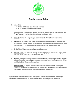 Snuffy League Rules
