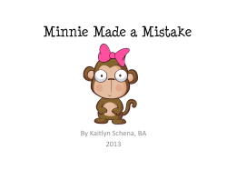 Minnie Made a Mistake - SNHS Child Development Program