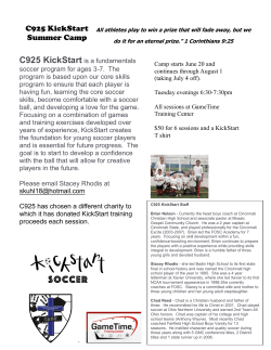 C925 KickStart Summer Camp