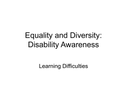 Equality and Diversity Disability Awareness