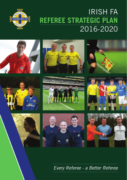 irish fa referee strategic plan 2016-2020