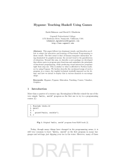 Hygame: Teaching Haskell Using Games
