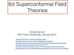 Kimyeong Lee KEK Theory Workshop, January 2015