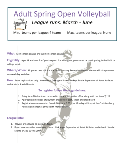 Adult Spring Open Volleyball