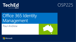 Office 365 Identity Management
