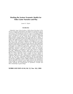 Economic Models for Video Game Narrative and