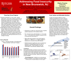 Elijah`s Promise 18 Neilson Street New Brunswick, NJ Mission