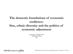 The domestic foundations of economic resilience: Size, ethnic
