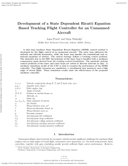 Development of a State Dependent Riccati Equation based Tracking