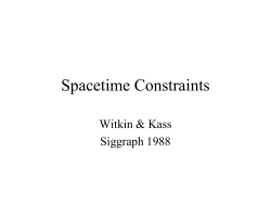 Spacetime Constraints
