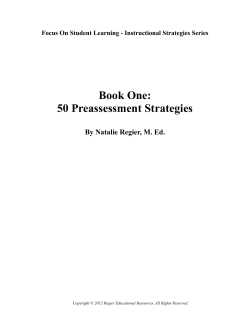 FOSL-50 Preassessment Strategies