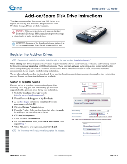 SnapScale X2 Node Add-on/Spare Disk Drive