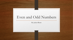 Even and Odd Numbers