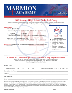 Athletics 2017 Summer High School Basketball Camp