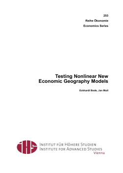 Testing Nonlinear New Economic Geography Models
