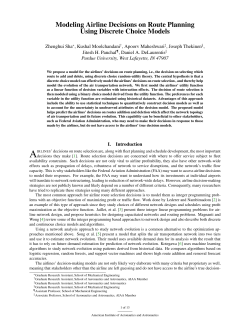 Modeling Airline Decisions on Route Planning Using Discrete