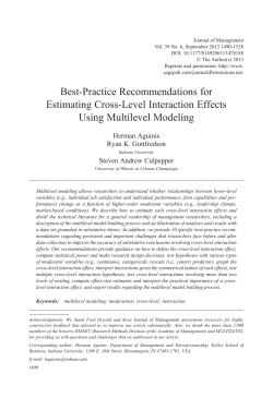 Best-Practice Recommendations for Estimating