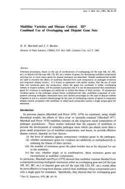 Multiline Varieties and Disease Control. 111* Combined Use of