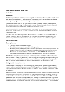 How to stage a simple TrailO event