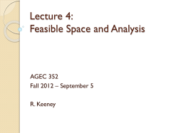 Lecture 1: Basics of Math and Economics