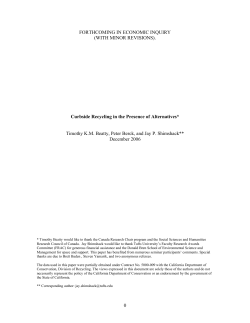 0 FORTHCOMING IN ECONOMIC INQUIRY (WITH MINOR