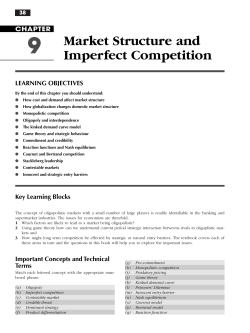 Market Structure and Imperfect Competition