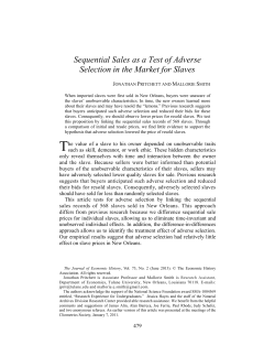 Sequential Sales as a Test of Adverse Selection