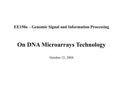 EE150a &ndash; Genomic Signal and Information Processing
