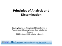 Development of Strategies for Census Data Dissemination