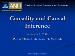 Causality and Causal Inference