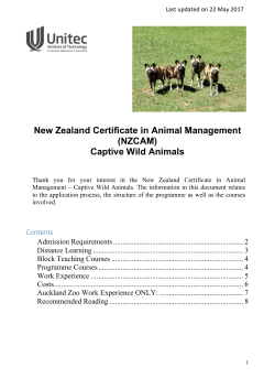 New Zealand Certificate in Animal Management