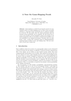 A Note On Game-Hopping Proofs