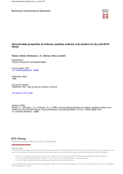 Ground-state properties of ordered, partially ordered